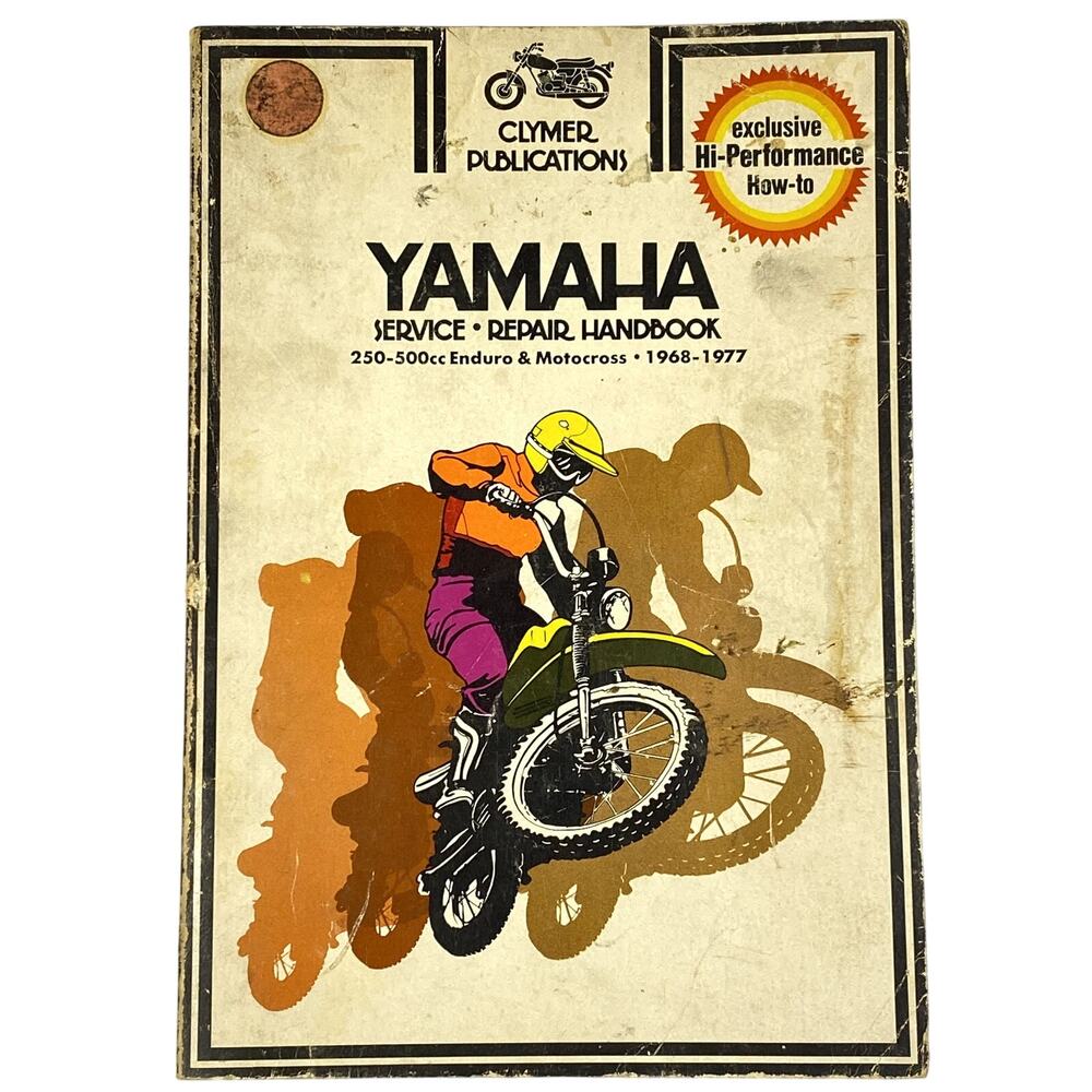 Clymer Yamaha 250-500cc Enduro Motocross 1968-1977 Service Repair Manual Guide